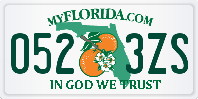 FL license plate 0523ZS