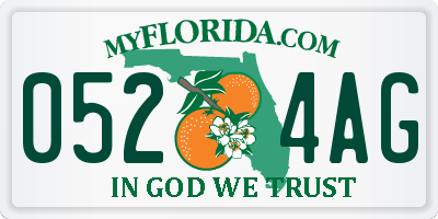 FL license plate 0524AG