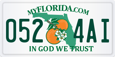 FL license plate 0524AI