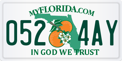 FL license plate 0524AY