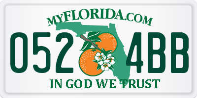 FL license plate 0524BB