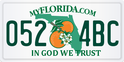 FL license plate 0524BC