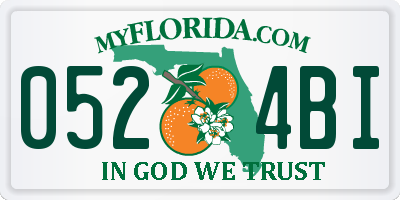 FL license plate 0524BI