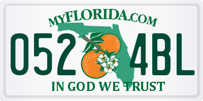 FL license plate 0524BL