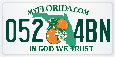 FL license plate 0524BN