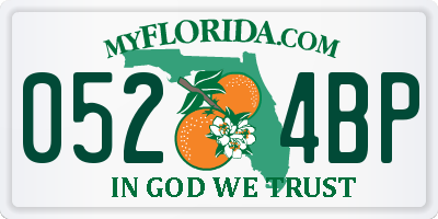 FL license plate 0524BP