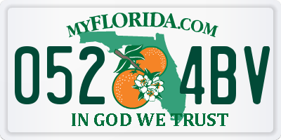 FL license plate 0524BV