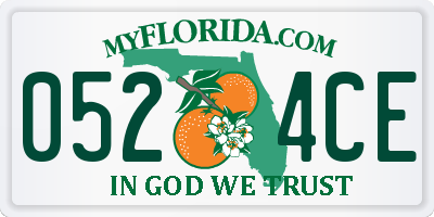 FL license plate 0524CE