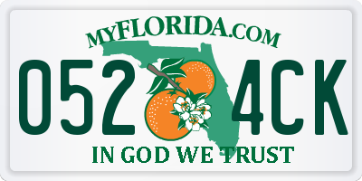 FL license plate 0524CK
