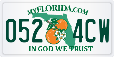 FL license plate 0524CW