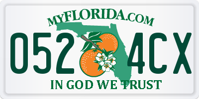 FL license plate 0524CX