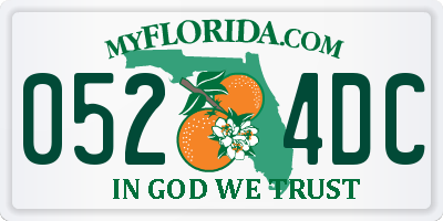 FL license plate 0524DC