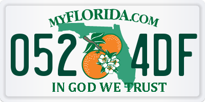 FL license plate 0524DF