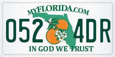 FL license plate 0524DR