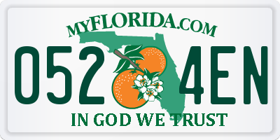 FL license plate 0524EN