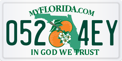 FL license plate 0524EY