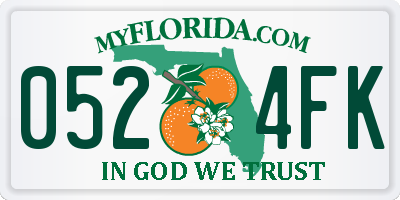 FL license plate 0524FK