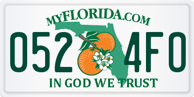 FL license plate 0524FO