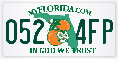 FL license plate 0524FP