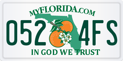 FL license plate 0524FS