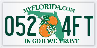FL license plate 0524FT
