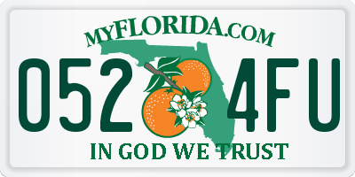 FL license plate 0524FU