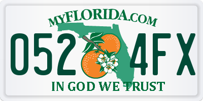 FL license plate 0524FX