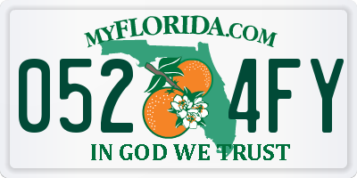 FL license plate 0524FY