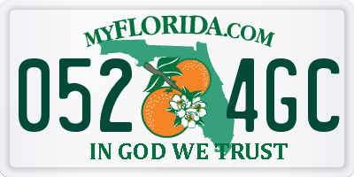 FL license plate 0524GC