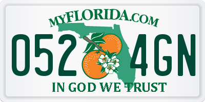 FL license plate 0524GN