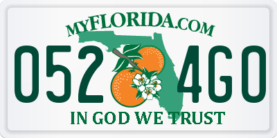 FL license plate 0524GO