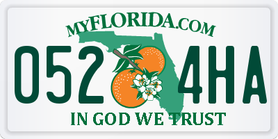 FL license plate 0524HA