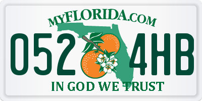 FL license plate 0524HB