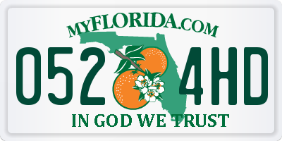 FL license plate 0524HD