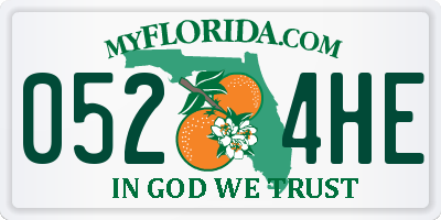 FL license plate 0524HE