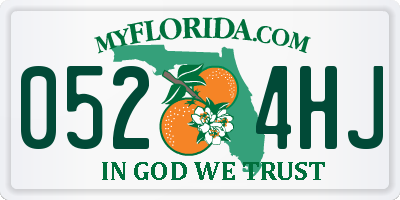 FL license plate 0524HJ