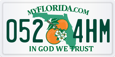 FL license plate 0524HM