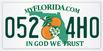 FL license plate 0524HO