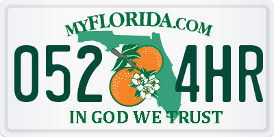FL license plate 0524HR