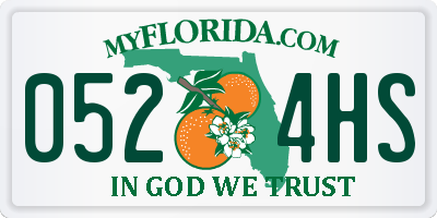 FL license plate 0524HS