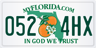 FL license plate 0524HX