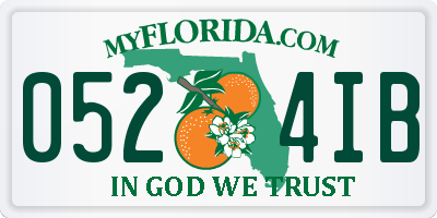 FL license plate 0524IB