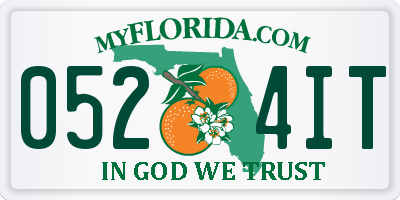 FL license plate 0524IT