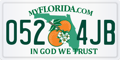 FL license plate 0524JB