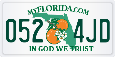 FL license plate 0524JD