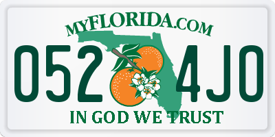 FL license plate 0524JO
