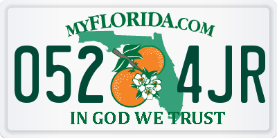 FL license plate 0524JR