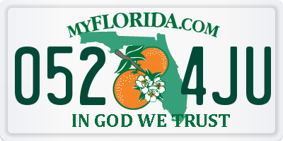 FL license plate 0524JU