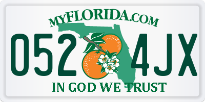 FL license plate 0524JX