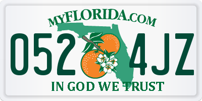 FL license plate 0524JZ